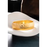 Silvano Jewelry 925 Ayar Gümüş 17.4 Gram Çizgili Şarnel Bilezik