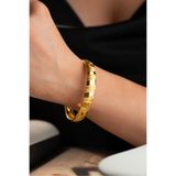 Silvano Jewelry 925 Ayar Gümüş 22 Ayar Altın Kaplama Bursa Model Şarnel Bilezik
