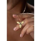 Silvano Jewelry 925 Ayar Gümüş Altın Kaplama Anka Kuşu Kolye