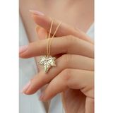 Silvano Jewelry 925 Ayar Gümüş Çınar Yaprağı Kolye