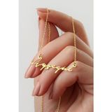 Silvano Jewelry 925 Ayar Gümüş El Yazılı Kişiye Özel Kolye