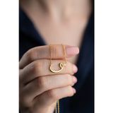 Silvano Jewelry 925 Ayar Gümüş Elif Vav Kolye