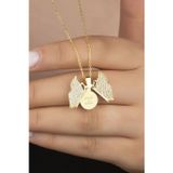 Silvano Jewelry 925 Ayar Gümüş Gold Açılabilen Isimli Kelebek Kolye