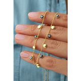 Silvano Jewelry 925 Ayar Gümüş Gold Nazarlı Şans Kolye