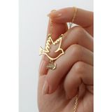 Silvano Jewelry 925 Ayar Gümüş Güvercin Kuş Silüetli Isimli Kolye