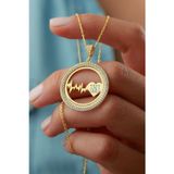 Silvano Jewelry 925 Ayar Gümüş Harfli Kalp Ritim Kolye
