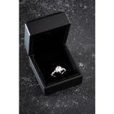 Silvano Jewelry 925 Ayar Gümüş Işıklı Kutuda Pırlanta Işıltılı Baget Taşlı Özel Tasarım Yüzük