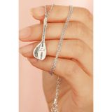 Silvano Jewelry 925 Ayar Gümüş Isimli Bağlama Saz Kolye