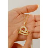 Silvano Jewelry 925 Ayar Gümüş Isimli Çift Şeritli Kalp Kolye
