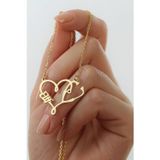 Silvano Jewelry 925 Ayar Gümüş Isimli Kalpli Doktor Kolyesi