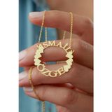 Silvano Jewelry 925 Ayar Gümüş Isimli Kalpli Halka Kolye