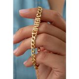 Silvano Jewelry 925 Ayar Gümüş Kalın Zincir Isimli Bileklik
