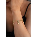 Silvano Jewelry 925 Ayar Gümüş Kalpli Yıldızlı Yunuslu Charm Hallow Bileklik