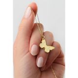 Silvano Jewelry 925 Ayar Gümüş Kişiye Özel Isimli Kelebek Kolye