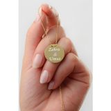 Silvano Jewelry 925 Ayar Gümüş Kişiye Özel Isimli Yuvarlak Plaka Kolye