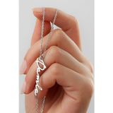 Silvano Jewelry 925 Ayar Gümüş Kişiye Özel Italik Isimli Kolye
