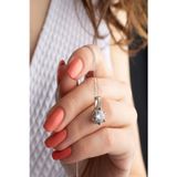 Silvano Jewelry 925 Ayar Gümüş Lale Desen Tek Taş Kolye