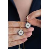 Silvano Jewelry 925 Ayar Gümüş Nazarlı Takı Seti