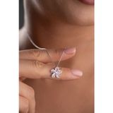 Silvano Jewelry 925 Ayar Gümüş Pembe Kuvars Çiçek Kolye