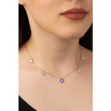 Silvano Jewelry 925 Ayar Gümüş Rose Mineli Şans Kolye