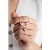 Silvano Jewelry 925 Ayar Gümüş Sallantılı Rose Arı Kuşu Kolye