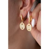 Silvano Jewelry 925 Ayar Gümüş Taşlı Düğme Modeli Küpe