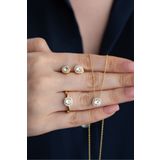 Silvano Jewelry 925 Ayar Gümüş Tektaş Model Takı Seti