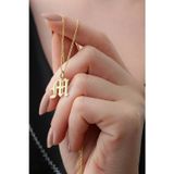 Silvano Jewelry 925 Ayar Gümüş Trend Harfli Kolye