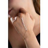Silvano Jewelry 925 Ayar Gümüş Yuvarlak Sıralı Zirkon Taşlı Şahmeran
