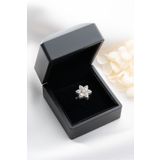 Silvano Jewelry 925 Ayar Işıklı Kutuda Dönen Lotus Çiçeği Gümüş Yüzük
