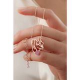 Silvano Jewelry 925 Ayar Kalpli Anne Bebek Rose Gümüş Kolye