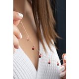 Silvano Jewelry 925 Ayar Rose Uğur Böcekli Şans Gümüş Kolye