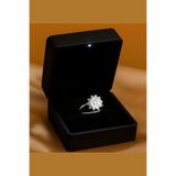 Silvanya Jewelry Işıklı Kutuda 925 Ayar Gümüş Ayarlanabilir Lotus Kadın Yüzük
