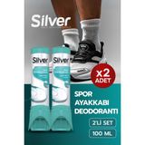 Silver 100 ml X2 Ayakkabı Deodorantı Koku Giderici Sprey Erkekler İçin Hijyenik Koruma Sağlar