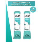 Silver 2 Adet Fresh-Up Ayakkabı Deodorantı Koku Giderici Önleyici Sprey 100 ml Ayakkabı Çekeceği
