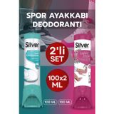 Silver 2'li Kadın ve Unisex Ayakkabı Deodorantı Koku Giderici Önleyici 100 ML Ladies&Unisex Fresh Çekecek Hediyelidir