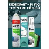 Silver 3'lü Set - Su Itici Sprey 300 Ml + Ayakkabı Deodorantı & Temizleme Köpüğü