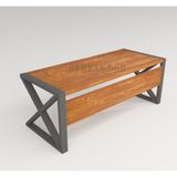 Silver Ahşap Çalışma Masası 200x85x76 Cm-ön Ahşap-antrasit Renk Ayak
