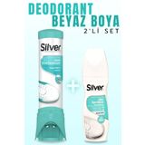 Silver Ayakkabı Deodorantı Koku Giderici Önleyici Sprey Güçlendirilmiş Beyaz Spor Ayakkabı Boyası 2li Set