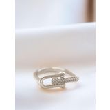Silver Ayarlanabilir Tiffany Zirkon Taşlı Yüzük