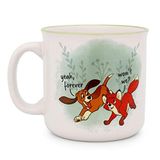Silver Buffalo Disney Fox and the Hound "Friends Forever" Seramik Kamp Kupası | Espresso, Kafein, Kakao için BPA İçermeyen Seyahat Kahve Fincanı, Ev ve Kitche | 20 oz tutar