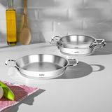 Silver Çelik 3 Parça Italyan Omlet Sahan Seti (16-18-20 Cm) - Gümüş
