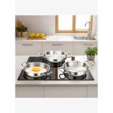 Silver Çelik 3 Parça İtalyan Omlet Sahan Seti (16-18-20 cm)