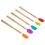 Silver Crest SPT-02 5 Li Renkli 26CM Uzun Silikon Bambu Spatula Seti