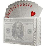 Silver Dolar iskambil Kağıdı Kaygan Plastik Su Geçirmez Oyun Kağıdı cin383slv
