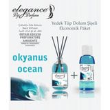 silver elegance vip perfume Okyanus 110 ml - Çubuklu Oda Ortam Kokusu + 100 ml Yedek Tüp Dolum Şişeli