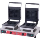 Silver Endüstriyel Elektrikli Kare Waffle Makinesi - 4 Lü