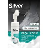 Silver Fırçalı Köpük Spor Ayakkabı Bakım Temizleme 150 ml Güçlendirilmiş Formül Tüm Renkler İçin