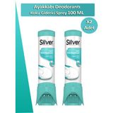 Silver Fresh-Up Ayakkabı Deodorantı Koku Giderici Önleyici Sprey 100 ML 2 Adet + Ayakkabı Çekeceği Hediyeli - Beyaz - Naturel