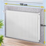 Silver Global 4 Adet Isı Yalıtım Levhası 3 mm Petek Arkası Radyatör Kalorifer Arkalığı Izolasyon Plaka - Alüminyum Gri - 100x50cm